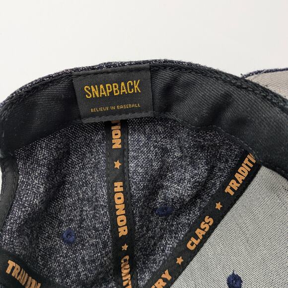 Mens Baseballism Baseball Cap Dad Hat Premium Wool POOR Speckled Gray Snapback - Picture 7 of 14